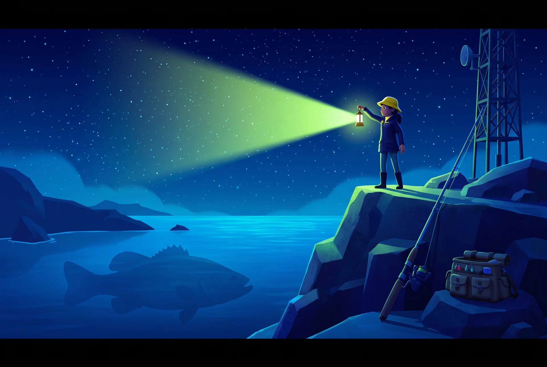 Stylised fictional dispatch scene for Star Lantern Call